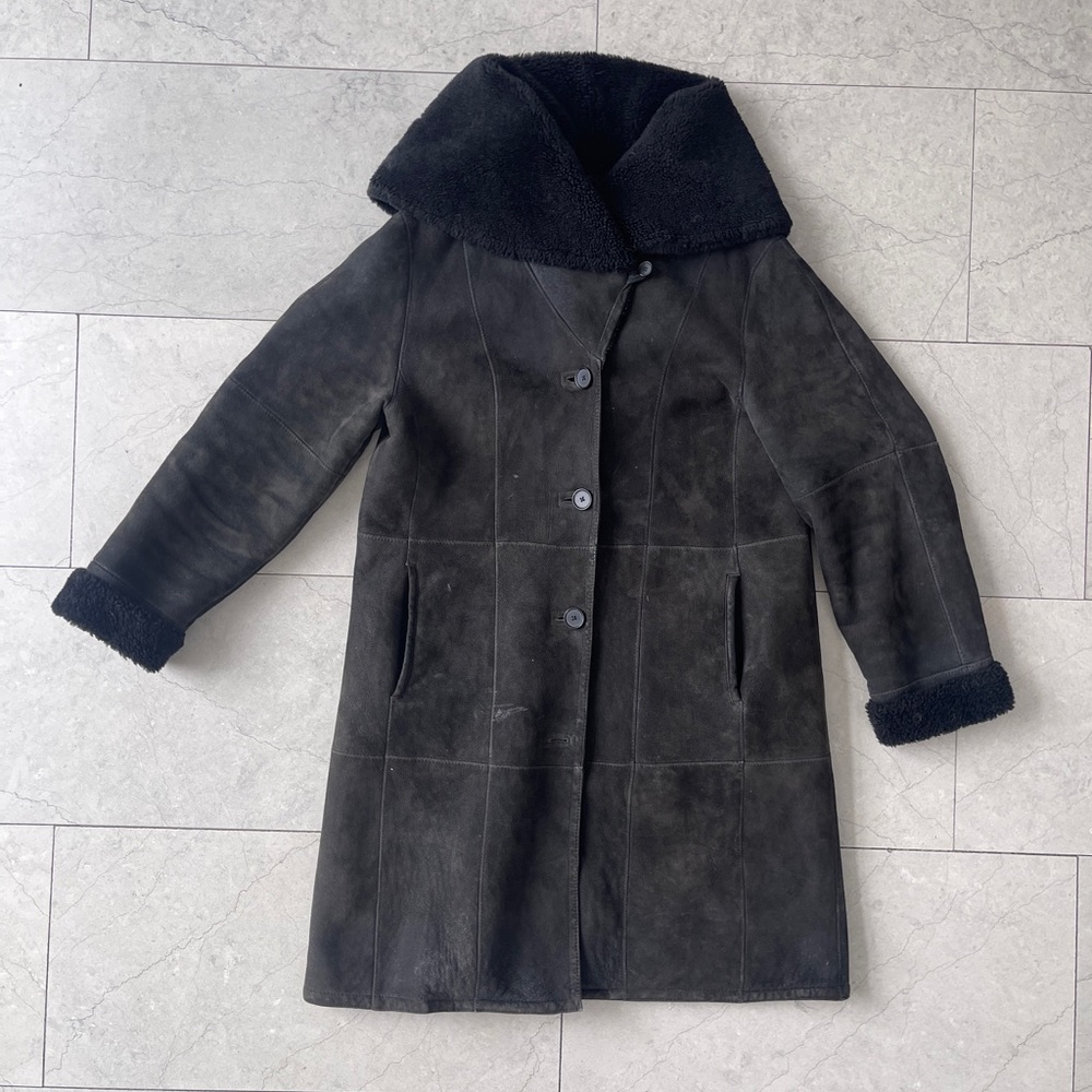 Black Shearling Coat